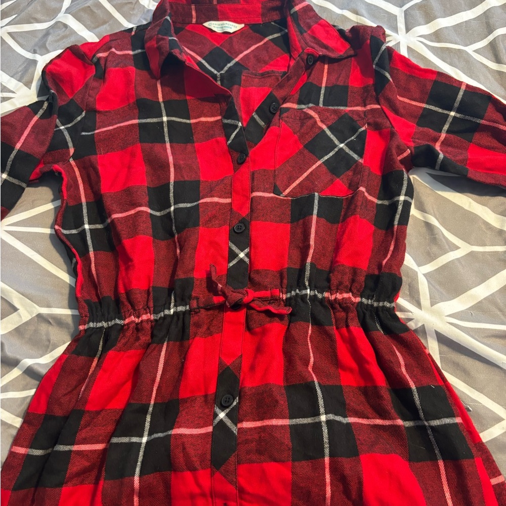 Primark Red and Black Plaid Shirt